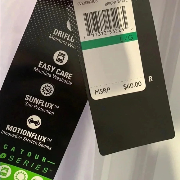 PGA Tour Golf Polo Athletic Fit Performance Shirt - Picture 9 of 11